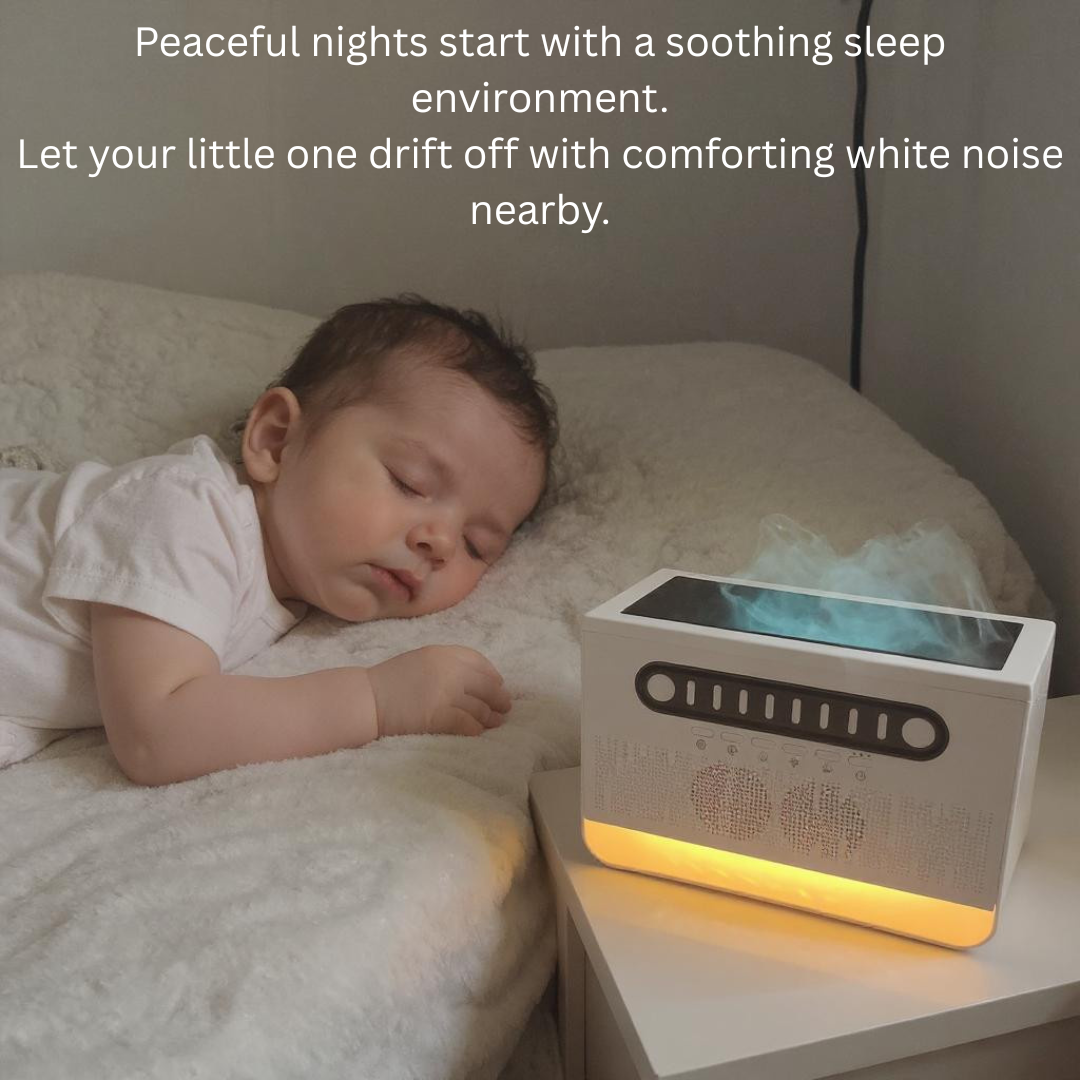 Vivid Vibe, White Noise Bluetooth Speaker with Aromatherapy and Colorful Light Imitation Flame