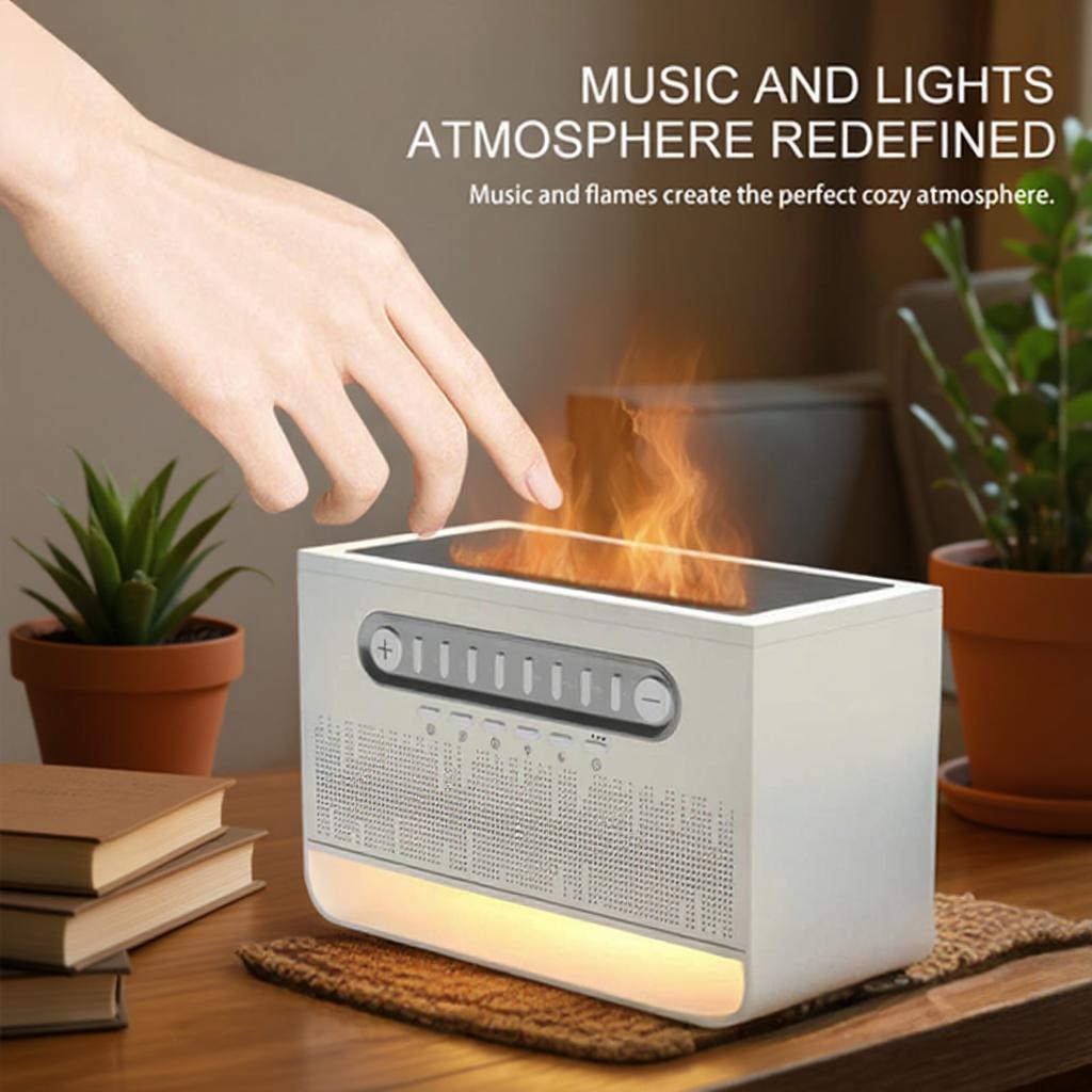Vivid Vibe, White Noise Bluetooth Speaker with Aromatherapy and Colorful Light Imitation Flame