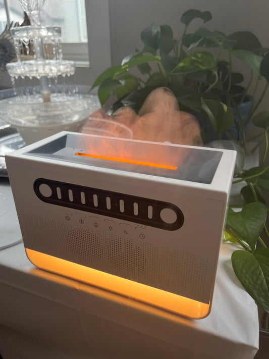 Vivid Vibe, White Noise Bluetooth Speaker with Aromatherapy and Colorful Light Imitation Flame