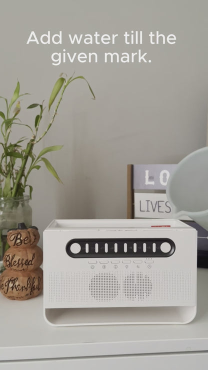 Vivid Vibe, White Noise Bluetooth Speaker with Aromatherapy and Colorful Light Imitation Flame